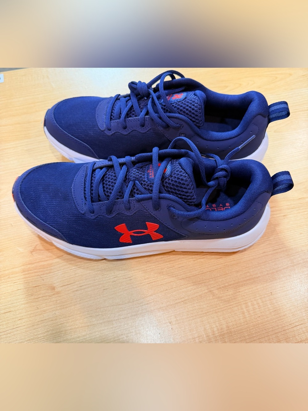 Under Armour Navy Athletic Sneakers with Red Logo